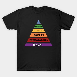 DOGS  ARE THE BASE OF THE PYRAMIDE T-Shirt